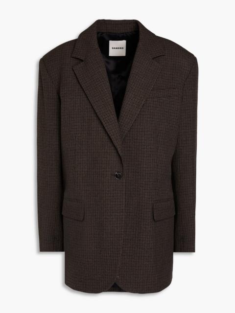 Sandro Gingham jacquard blazer