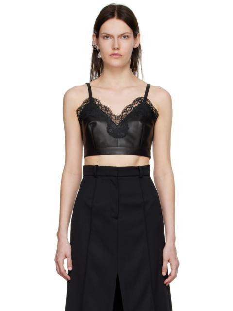 Alexander McQueen Black Leather Tank Top