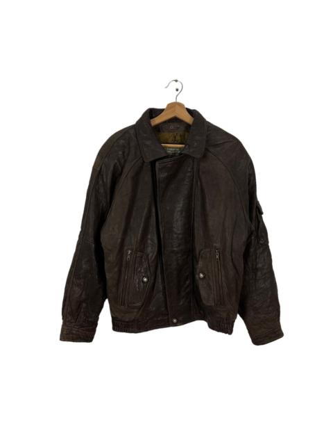 Other Designers Buzz Rickson's - VINTAGE LEATHER JACKET AVIATION COMMANDER PARACHUTE DESIGN