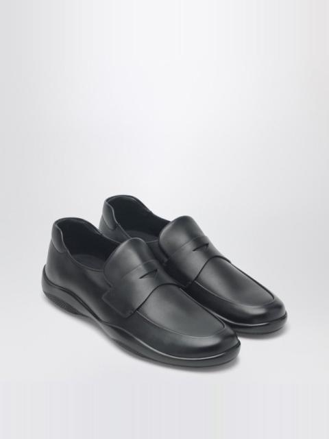 Prada Prada Black Leather Toblach Loafers Men