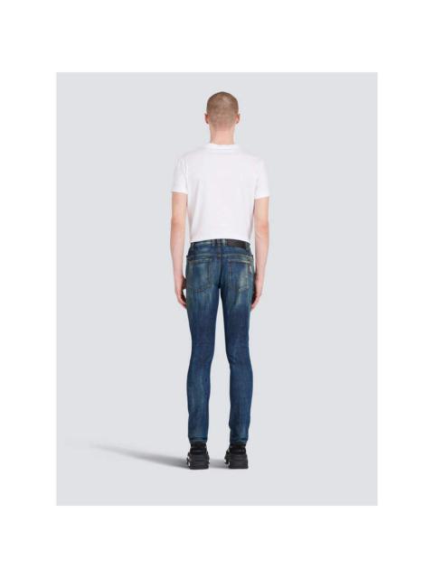 Balmain Balmain Men'S Blue Stonewash Slim Jeans