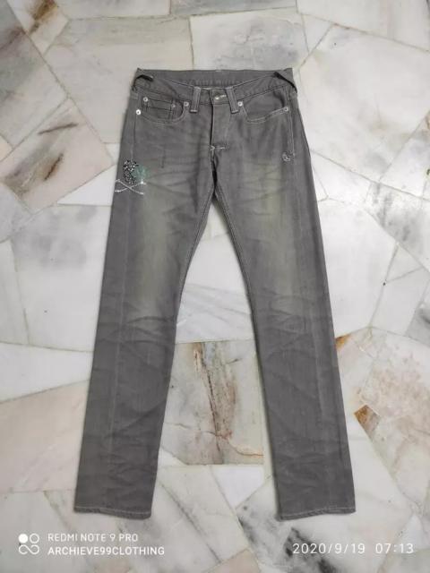 Other Designers Francist Mor.K.S - FranCisT MOR.KS Swarovski crystal skulls Jeans Japan