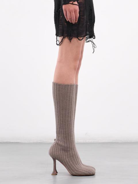 Amina Muaddi Veneda Stretch Boots