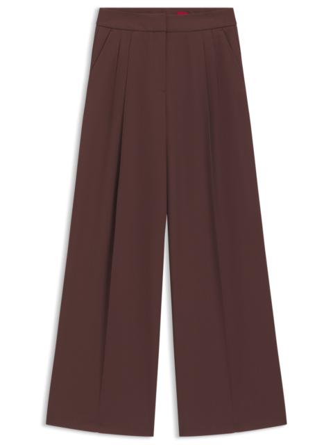 HUGO RELAXED-FIT PANTS IN STRETCH FABRIC WITH WRAP EFFECT