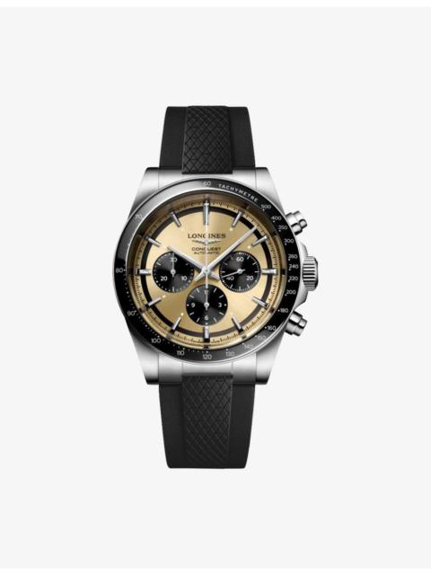 Longines L3.835.4.32.9 Conquest Chronograph Stainless-Steel Automatic Watch