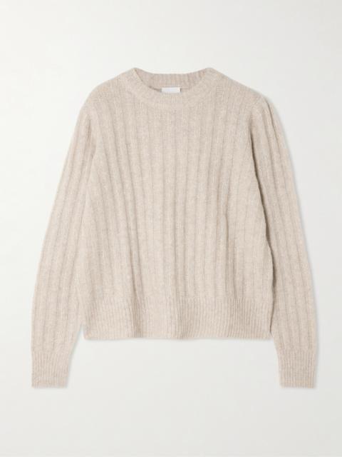 Allude Ribbed Cashmere And Silk-blend Sweater