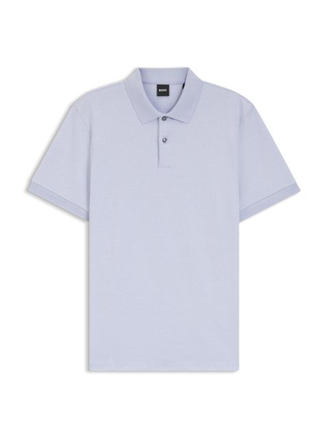 BOSS BUBBLE-STRUCTURE POLO SHIRT IN COTTON