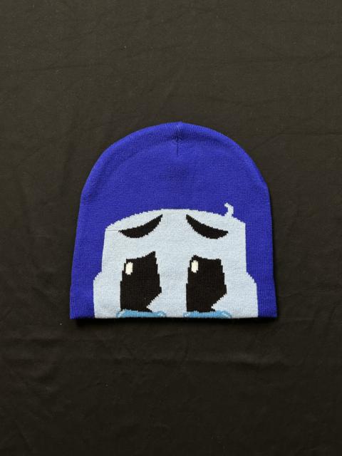 Other Designers Japanese Brand - Deadstock Moody Graphic No Cuff Blue Beanie Hat OS