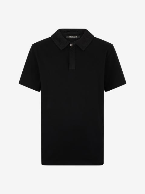 Roberto Cavalli Polo With Snake Scale Embellishment