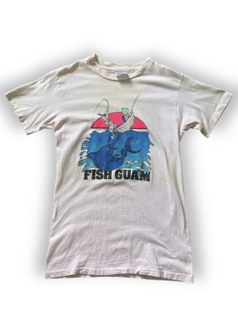 Vintage 1980s Fish Guam Hanes Beefy Single Stitch TShirt