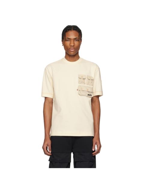 Moncler Grenoble Off-White Pockets Cotton T-shirt