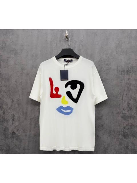 Louis Vuitton Louis Vuitton Lv knit jacquard logo short-sleeved shirt