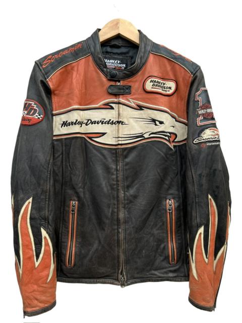 Other Designers Vintage Y2K Harley Davidson Biker Leather Racing Jacket