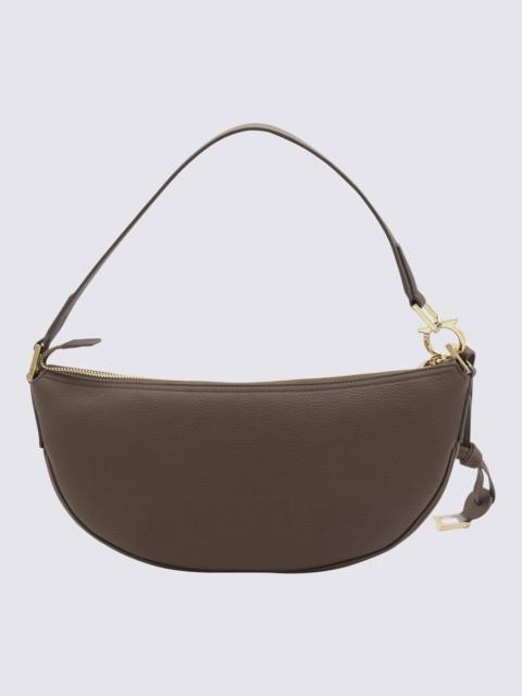 FERRAGAMO Ferragamo Dark Brown Leather Hobo Xs Crossbody Bag