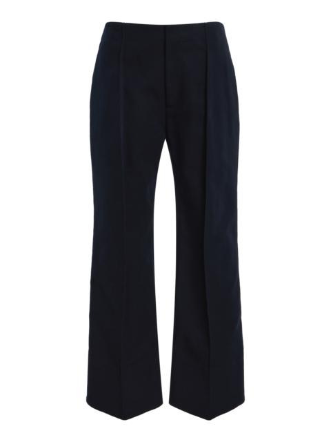 Bottega Veneta Cotton Canvas Cropped Pants navy