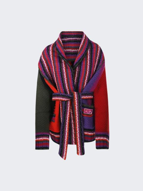 PUCCI Oversized Colorblock Cardigan Multicolor
