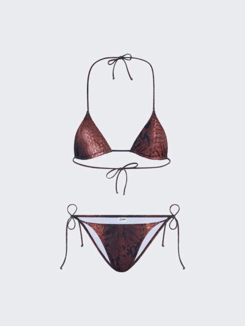 Jean Paul Gaultier String Bikini Set Python Print