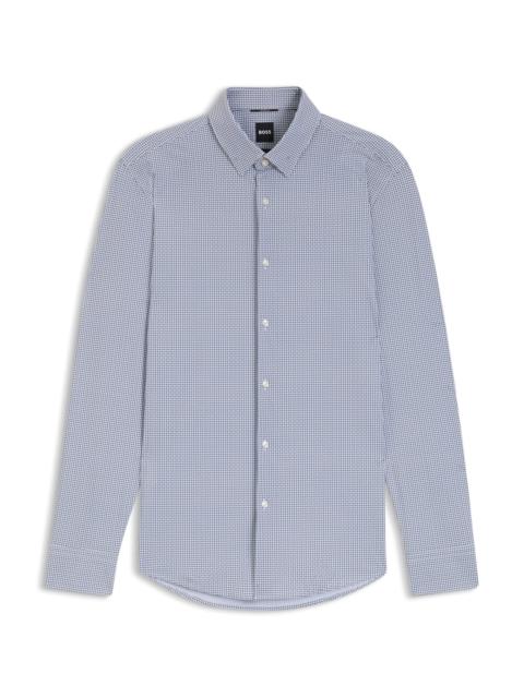 BOSS PRINTED SLIM-FIT SHIRT IN PERFORMANCE-STRETCH JERSEY