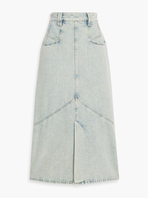 Isabel Marant Pomano faded denim midi skirt