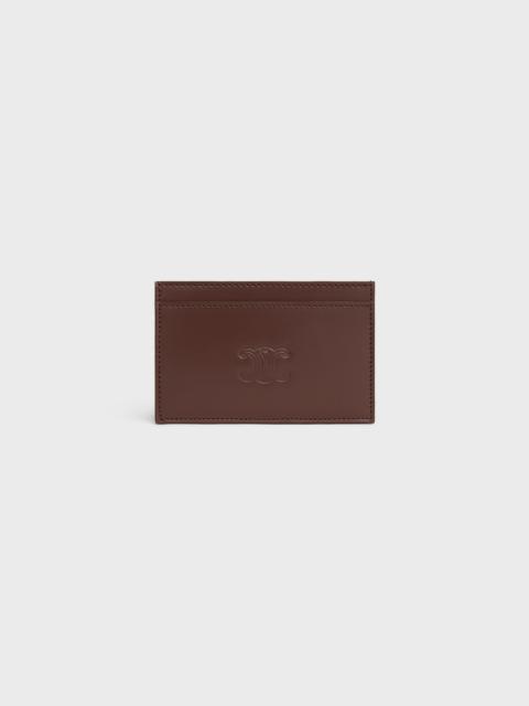 CELINE Card holder in Satinated calfskin with triomphe embossed