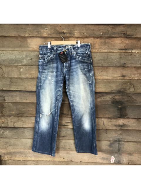 Other Designers Vintage - & Fit Bragg blue Distressed Denim Pants #5003