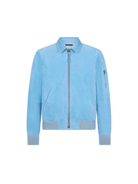 TOM FORD CASHMERE SUEDE COLLAR BLOUSON