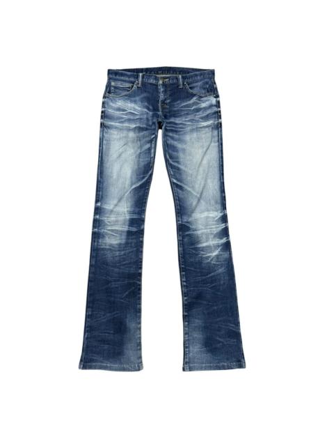 Other Designers Tornado Mart Acid Wash Denim Low Flare Jeans