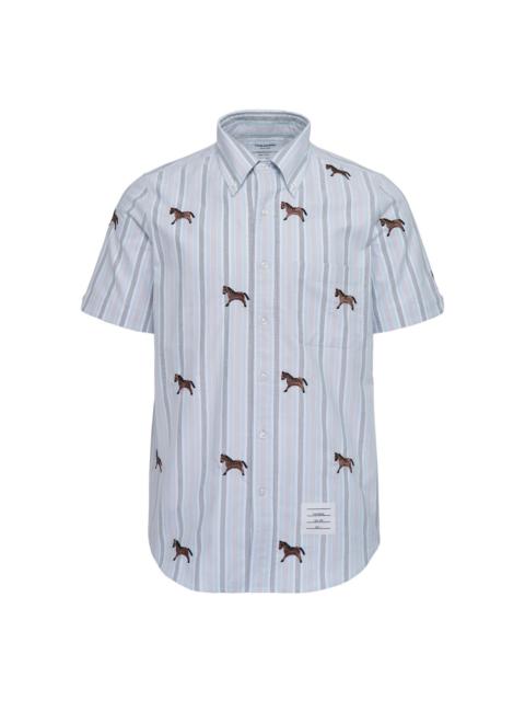 Thom Browne Straight Fit Short Sleeve Shirt