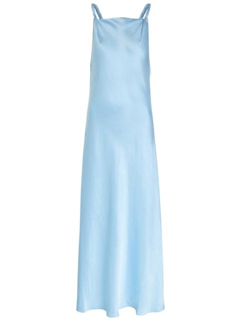 Polo Ralph Lauren Polo Ralph Lauren Twisted Strap Detail Satin Maxi Dress