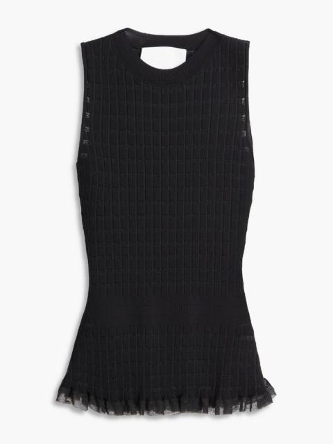 3.1 Phillip Lim Ruffled ribbed-knit tank