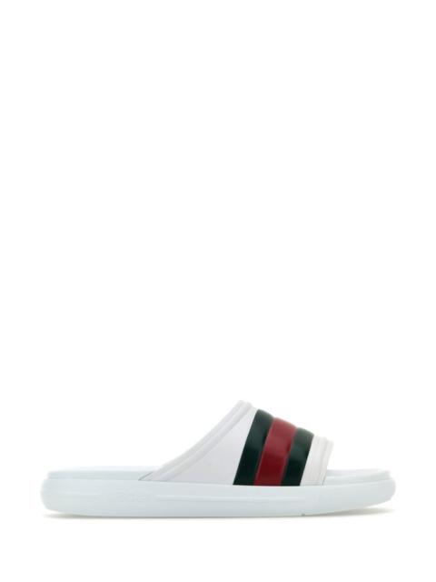 GUCCI Gucci Man White Rubber Slippers