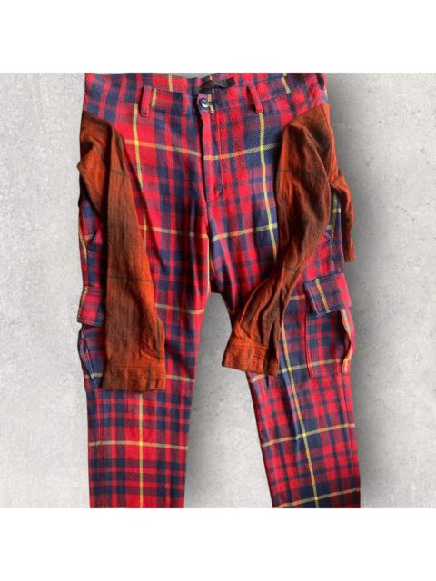 AW03 Paper Doll Hybrid Red Tartan Shirt Trousers