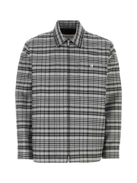 Lanvin Lanvin Men Embroidered Cotton Blend Shirt
