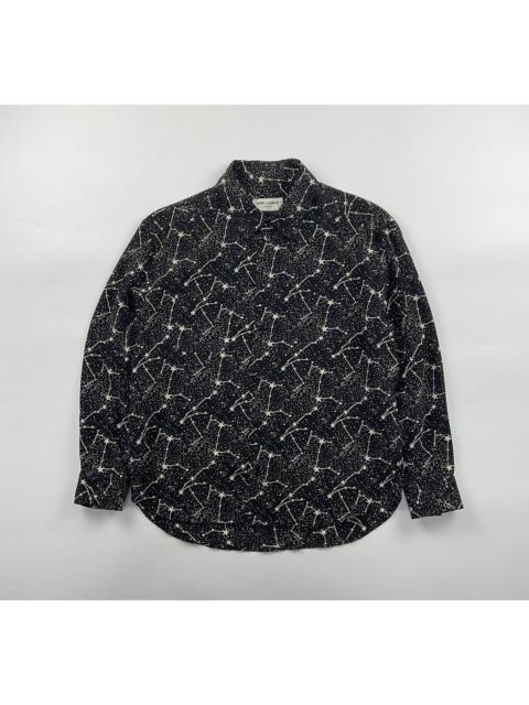 SAINT LAURENT Saint Laurent Galaxy Constellation Star Silk Shirt