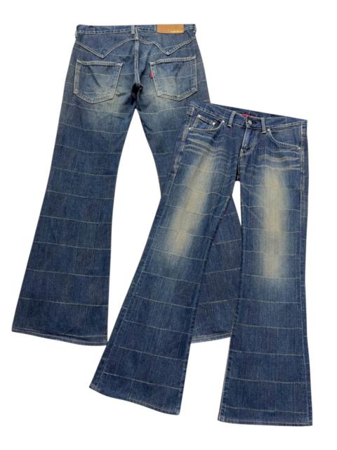 Other Designers Edwin × Vintage - EDWIN 503SD Perfect FLARE Grunge Mudwash Plaid Design Denim