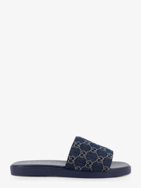 GUCCI Gucci Men Denim Sandals With Gg Motif