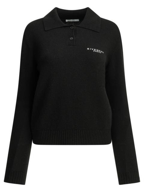 Givenchy Givenchy Logo Polo Sweater Black Women