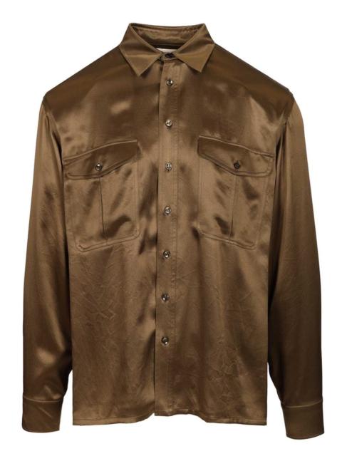 SAINT LAURENT Saint Laurent Men Silk Satin Shirt
