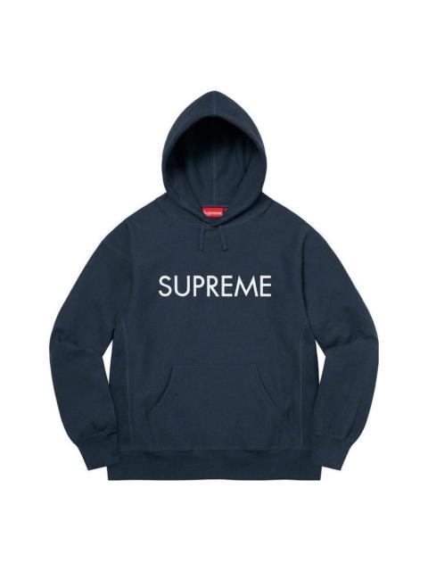 Supreme Supreme Capital Hooded Sweatshirt 'Navy White' SUP-FW22-087