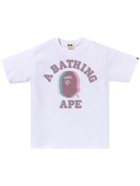 A BATHING APE® BAPE Glitch Art College Tee 'White'