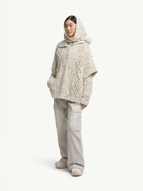Moncler Grenoble Wool Blend Tassel Cape