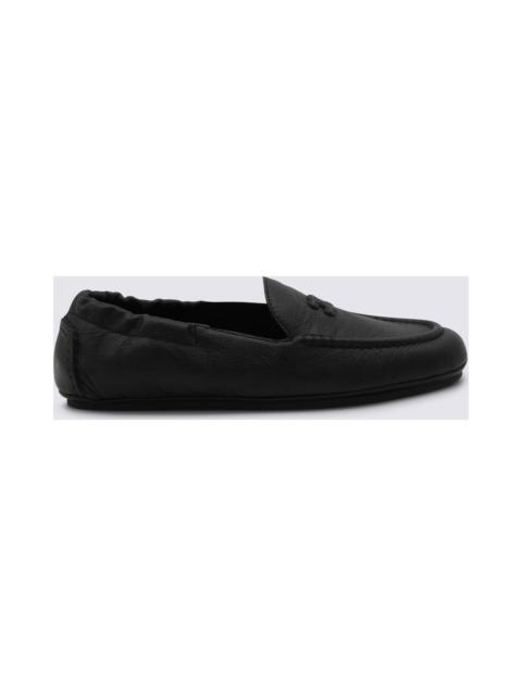 CELINE Black Leather Loafers