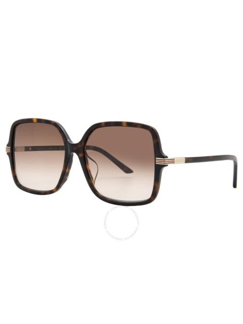 GUCCI Gucci Brown Gradient Square Ladies Sunglasses GG1448SA 002 59