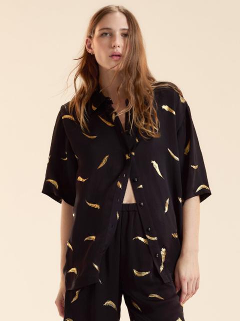 CYNTHIA ROWLEY Light as a Feather Camp Shirt