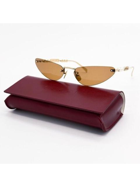 GUCCI NEW GUCCI GG1920S 003 SUNGLASSES GOLD WOMEN CAT EYE EYEWEAR