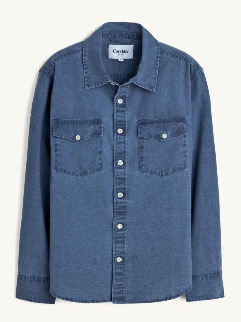 Corridor PIGMENT DYE CANVAS LS - NAVY