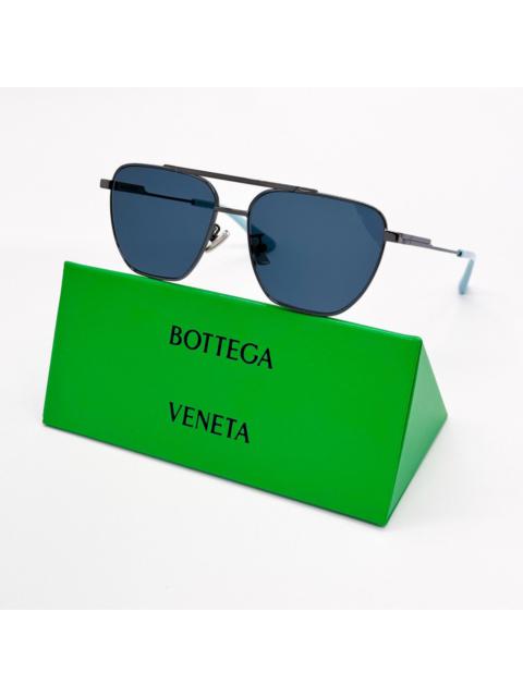 Bottega Veneta NEW BOTTEGA VENETA BV1236S 004 GREY METAL UNISEX SUNGLASSES