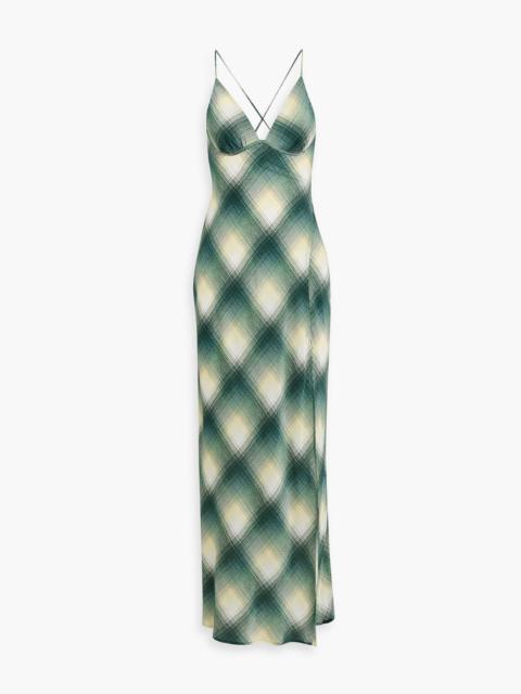 BEC + BRIDGE Edie checked crepe maxi dress