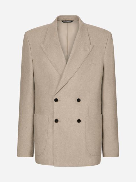 Dolce & Gabbana Deconstructed double-breasted cashmere jacket
