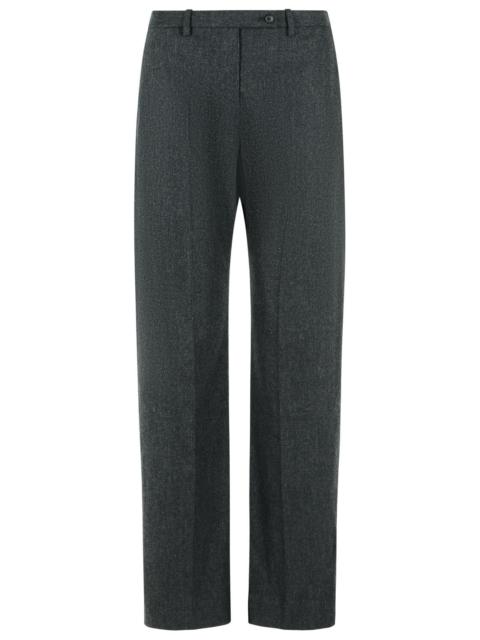 KHAITE Khaite Hunter Grey Wool Cashmere Trousers